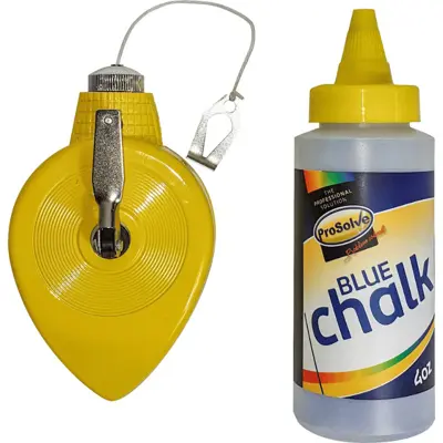 ProSolve Alloy Chalk Line (30cm) & Chalk (Box Qty: 10)