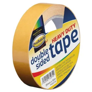 ProSolve Heavy Duty Double-sided Tape 25mm x 50m (Box Qty: 48)