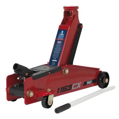 Sealey Premier Long Reach Trolley Jack 3 Tonne - Red